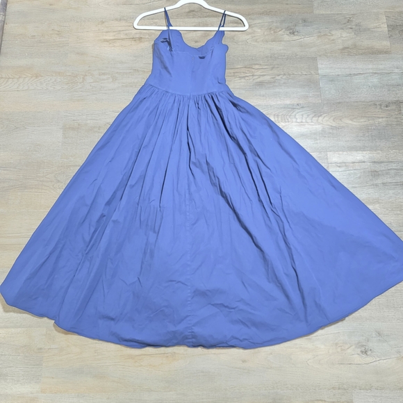 Navy Blue Sleeveless Gathered Waist Maxi Dress - Picture 7 of 13